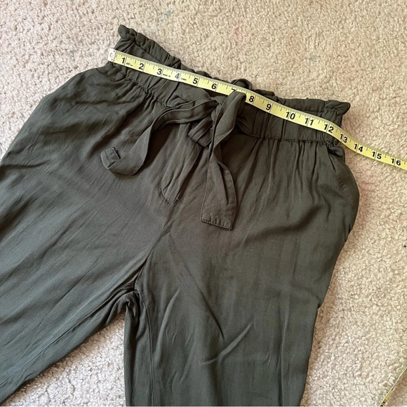 Joe Benbasset Womens Drawstring High Waist Paperbag in Army Trouser Pants XS - Picture 7 of 8